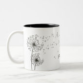 Tasse 2 Couleurs Graphique inspirant de souhait graphique Dandelion (Gauche)