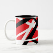 Tasse 2 Couleurs Graphique rouge, noir et blanc (Gauche)