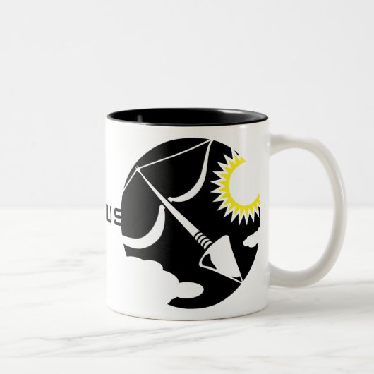 Tasse 2 Couleurs Graphique Sagittaire Bow et Flèche (Droit)