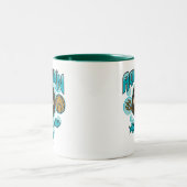 Tasse 2 Couleurs Graphique sous-marin d'Aquaman | Chibi Aquaman (Centre)