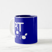 Tasse 2 Couleurs Graphiques uniques de cadeaux de physiothérapeute (Devant gauche)