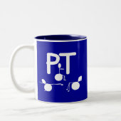 Tasse 2 Couleurs Graphiques uniques de cadeaux de physiothérapeute (Gauche)