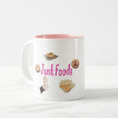 Tasse 2 Couleurs GraphiquesDeNourritureRapide (Devant gauche)