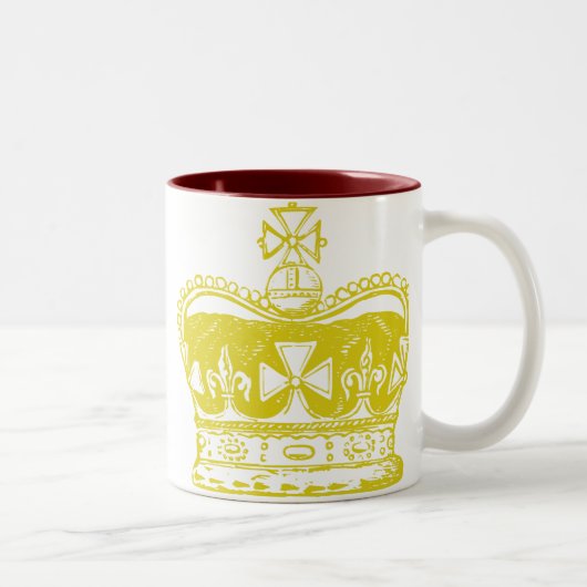 Tasse 2 Couleurs Graphisme Couronne Royale (Droit)