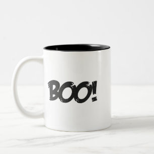 Tasse 2 Couleurs Graphisme de fantôme convivial minimaliste