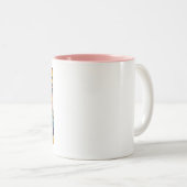 Tasse 2 Couleurs Graphisme de plage d'été rétro (Devant droit)