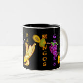 Tasse 2 Couleurs Gras et Fruité (Banane) (Devant droit)