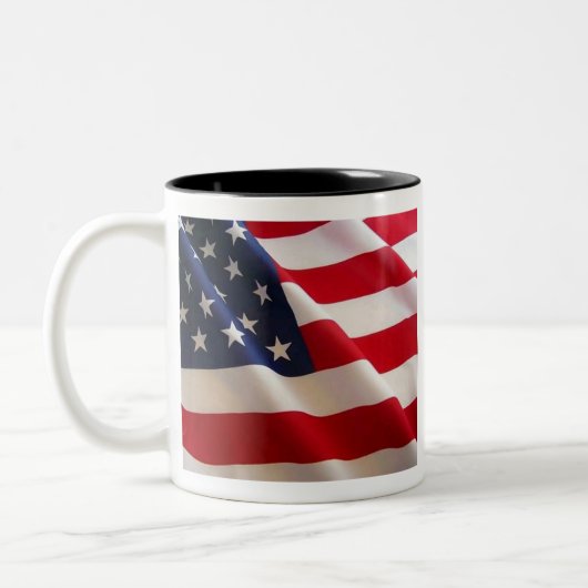 Tasse 2 Couleurs Gras Etoiles et rayures - United States Flag Art (Gauche)