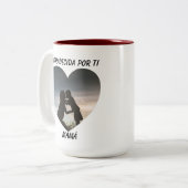 Tasse 2 Couleurs Grateful Agradecida Bilingue Fête des Mères Coeur (Devant gauche)