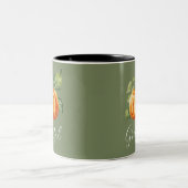 Tasse 2 Couleurs Gratuit Citrouille orange Moss Green (Centre)