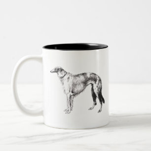 Tasse 2 Couleurs Gravure Borzoi Martynow