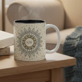 Tasse 2 Couleurs Gray Gold Mandala Pattern