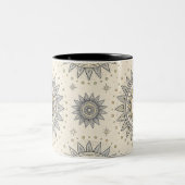 Tasse 2 Couleurs Gray Gold Mandala Pattern (Centre)