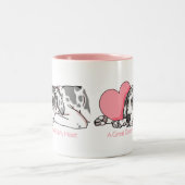 Tasse 2 Couleurs Great Dane détient Heart Harlequin UC (Centre)