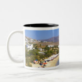 Tasse 2 Couleurs Grèce, île de Paros, plage de Krios au-dessus (Gauche)