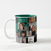 Tasse 2 Couleurs Green Ajouter 20 Photos Cool Modern Love You Grand (Gauche)