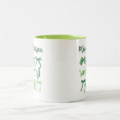Tasse 2 Couleurs Green Coquette Bow Kindergarten Enseignant élément (Centre)
