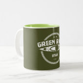 Tasse 2 Couleurs Green River Utah Kayak (Devant gauche)
