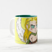 Tasse 2 Couleurs Grêlez le café de matin (Devant gauche)