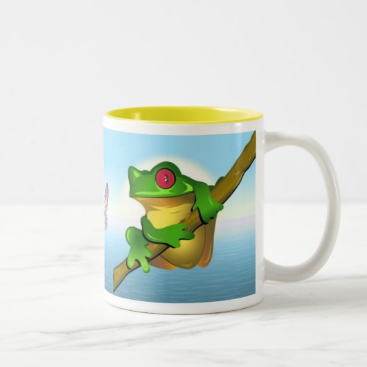 Tasse 2 Couleurs Grenouille (Droit)