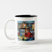 Tasse 2 Couleurs Grenouille dans la bibliothèque (Gauche)
