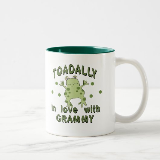Tasse 2 Couleurs Grenouille de Grammy d'amour de TOADALLY (Droit)