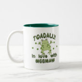 Tasse 2 Couleurs Grenouille de MeeMaw d'amour de TOADALLY (Gauche)
