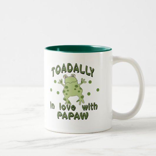 Tasse 2 Couleurs Grenouille de papaye d'amour de TOADALLY (Droit)