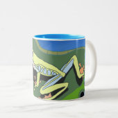 Tasse 2 Couleurs Grenouille Escalade (Devant droit)