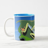 Tasse 2 Couleurs Grenouille Escalade (Gauche)