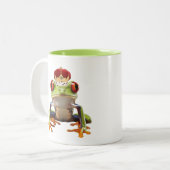 Tasse 2 Couleurs Grenouille et couronne (Devant gauche)