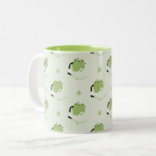Tasse 2 Couleurs Grenouille fatiguée mignonne