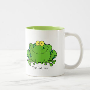 Tasse 2 Couleurs Grenouille heureuse (personnalisée)
