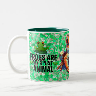 Tasse 2 Couleurs Grenouille mignonne avec dessin de grenouille de d