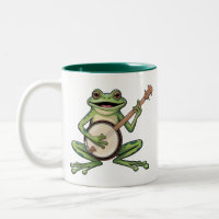 Grenouille Rétro Jouant du Banjo Amoureux de Musiq