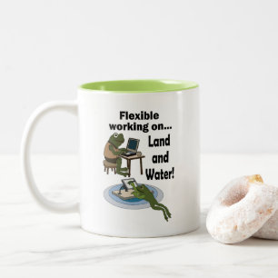 Tasse 2 Couleurs Grenouille Travail Flexible Bureau Entreprise Humo