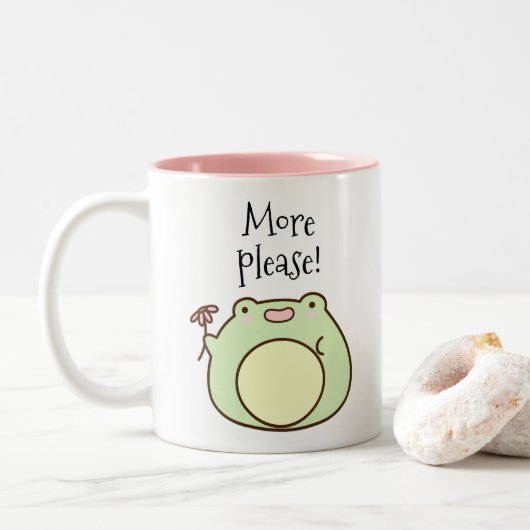 Tasse 2 Couleurs Grenouille verte (Avec donut)