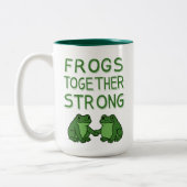 Tasse 2 Couleurs Grenouilles Ensemble Fortes Protestation de Grenou (Gauche)
