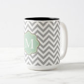 Tasse 2 Couleurs Grey Chevron (Devant droit)