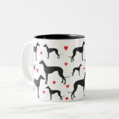 Tasse 2 Couleurs Greyhound Love (Devant gauche)