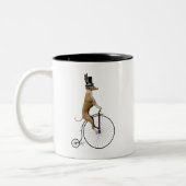 Tasse 2 Couleurs Greyhound sur Black Penny Farthing Bike (Gauche)