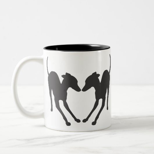 Tasse 2 Couleurs Greyhounds italien IG jouant (Gauche)
