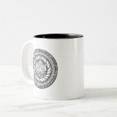 Tasse 2 Couleurs Griffonnage de feuille d'érable d'automne (Devant gauche)