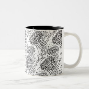 Tasse 2 Couleurs Griffonnage de méduses