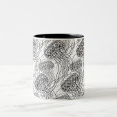Tasse 2 Couleurs Griffonnage de méduses (Centre)