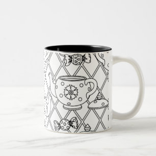 Tasse 2 Couleurs Griffonnage de pot de thé