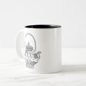 Tasse 2 Couleurs Griffonnage de théière (Devant gauche)