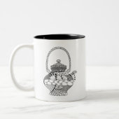 Tasse 2 Couleurs Griffonnage de théière (Gauche)