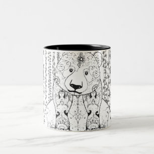 Tasse 2 Couleurs Griffonnage en bambou de panda