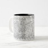 Tasse 2 Couleurs Griffonnage nautique (Devant gauche)